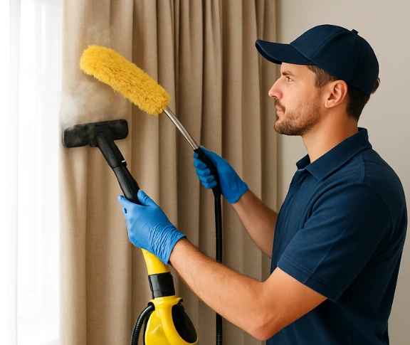Trusted blind cleaning technician Matty Curtain Cleaning mcdowall QLD