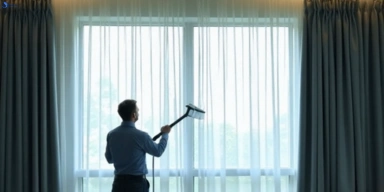 Commercial drapes cleaning service mcdowall hotels offices